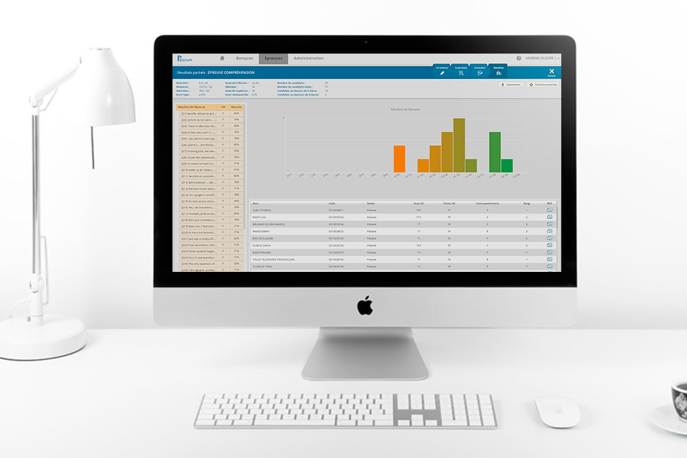 Statistics and monitoring of results in Passnum